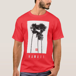 Tropische Retrozomer in Hawaiian Palms T-shirt