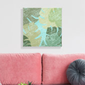 Tropische rode bladeren canvas afdruk (Insitu (Woonkamer))