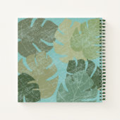 Tropische rode bladeren notitieboek (Achterkant)