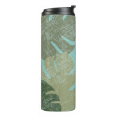 Tropische rode bladeren thermosbeker (Gedraaid links)