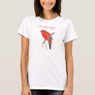 Tropische rode papegaai Thunder_Cove T-shirt