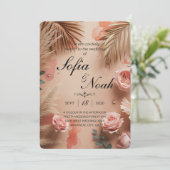 Tropische Romantische Blos Kaart (Staand voorkant)