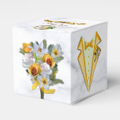 Tropische Romantische Bruiloft Bedankdoosjes (Voorkant Zijde)