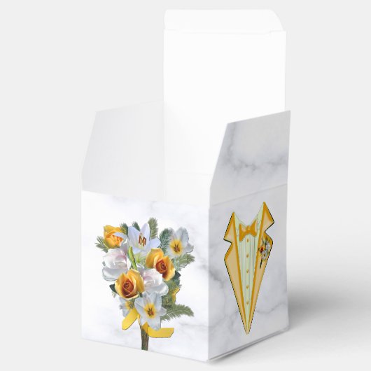 Tropische Romantische Bruiloft Bedankdoosjes (Geopend)