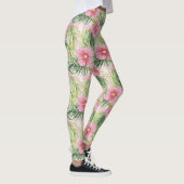 Tropische roze bloemen leggings (Rechts)