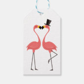 Tropische Roze Flamingo Bruiloft Zomer Cadeaulabel (Voorkant)