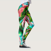 Tropische roze flamingo Leggings (Rechts)