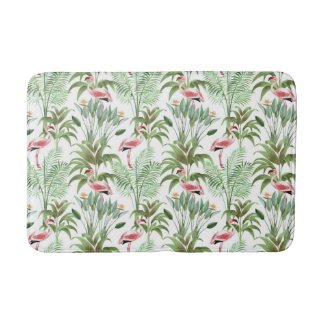 Tropische roze flamingos badmat