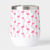 Tropische Roze Flamingo's Geborduurde Initiaal (Achterkant)