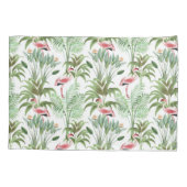 Tropische roze flamingos kussensloop (Achterkant-Links)