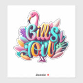 Tropische roze flamingo's Sticker (Vel)