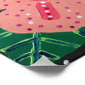 Tropische roze hibiscus poster (Hoek)