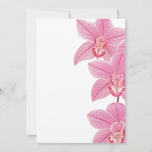 Tropische Roze Orchidee Bloem Verrassing Verjaarda Kaart (Achterkant)