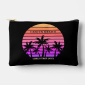 Tropische roze zwarte palmbomen Custom Beach Etui (Voorkant)