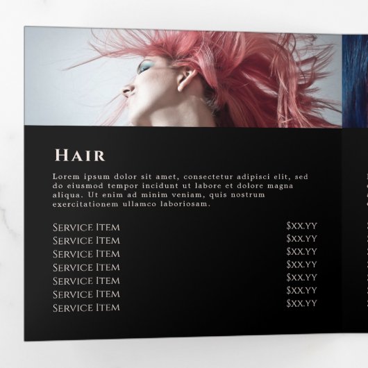 Tropische Rozen drievoudig brochure Drieluik Kaart (Binnenzijde eerst)