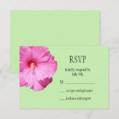 Tropische RSVP (groen) Kaartje (Voorkant / Achterkant)