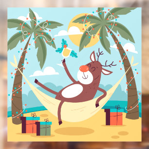 Tropische Rudolph Raamsticker