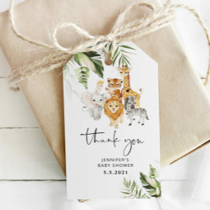Tropische safari baby shower dank u cadeaulabel