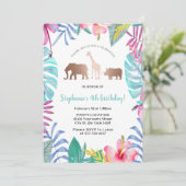 Tropische Safari Verjaardagsfeest Kaart (Staand voorkant)