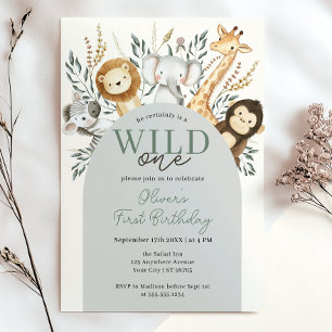 Tropische Safari Wilde één Oerwoud dieren in de ba Kaart