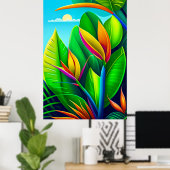 Tropische samenstelling - Canvas Art Print (Thuiskantoor)