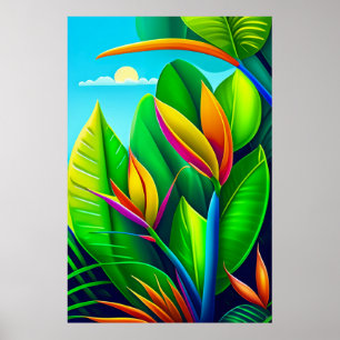 Tropische samenstelling - Canvas Art Print