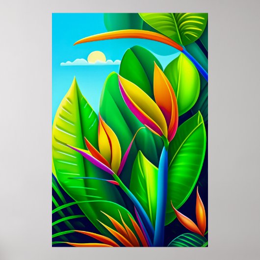 Tropische samenstelling - Canvas Art Print (Voorkant)