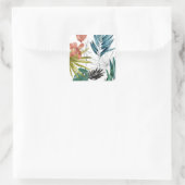 Tropische samenstelling vierkante sticker (Tas)