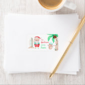 Tropische Santa Gift Label Sticker (Insitu)
