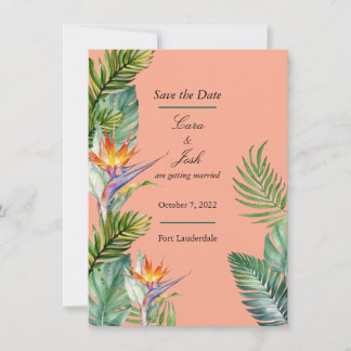 Tropische Save the Date kaart