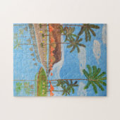 Tropische scène puzzel (Horizontaal)