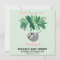 Tropische schattige luiaard hang uit online baby s