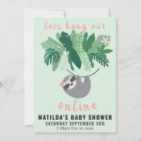 Tropische schattige luiaard hang uit online baby s