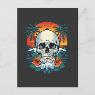 Tropische schedel zonsondergang briefkaart