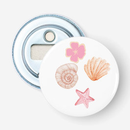 ✅ Tropische schelpen Button Flesopener