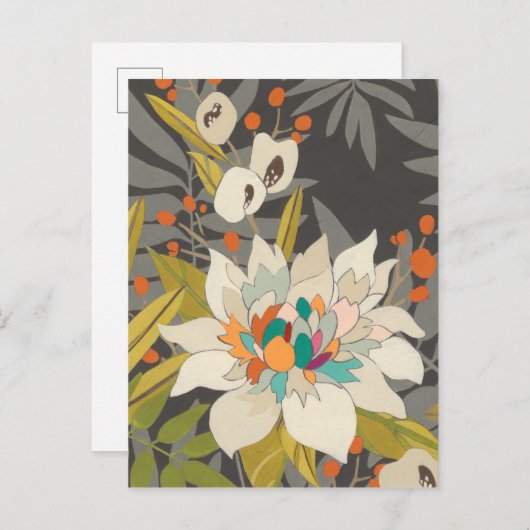 Tropische schemerbloemen briefkaart (Voorkant / Achterkant)