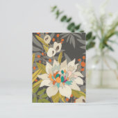 Tropische schemerbloemen briefkaart (Staand voorkant)