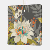 Tropische schemerbloemen keramisch ornament (Links)