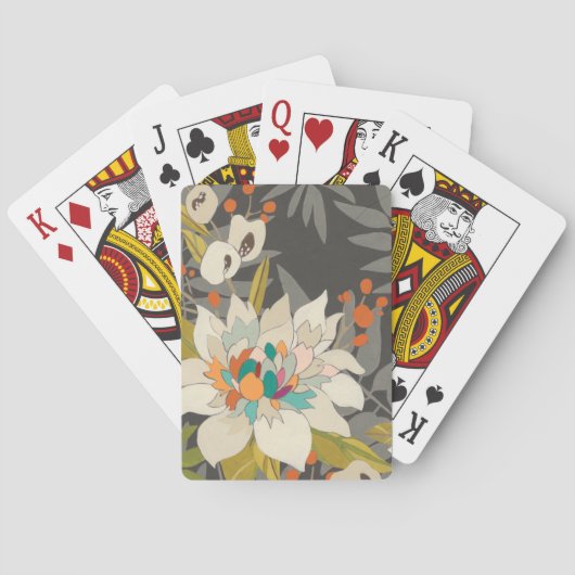 Tropische schemerbloemen pokerkaarten (Achterkant)