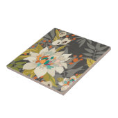 Tropische schemerbloemen tegeltje (Zijkant)