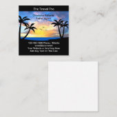 Tropische Schilderachtig reisagent Expert Visiteka Vierkante Visitekaartje (Voorkant / Achterkant)