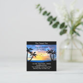 Tropische Schilderachtig reisagent Expert Visiteka Vierkante Visitekaartje (Staand voorkant)