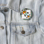 Tropische schildpad ronde button 5,7 cm (In situ)