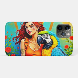 Tropische schoonheid en Blue Parrot Design iPhone 11 Pro Hoesje