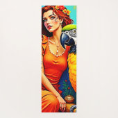 Tropische schoonheid en Blue Parrot Design Yogamat (Achterkant)