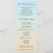 Tropische Seashell Beach Wedding Programma (Achterkant)