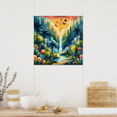 Tropische sereniteit poster (Keuken)