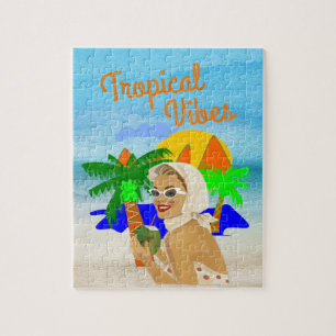 Tropische Sfeer Dame Legpuzzel