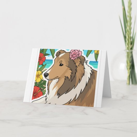 Tropische sheltie kaart (Voorkant)