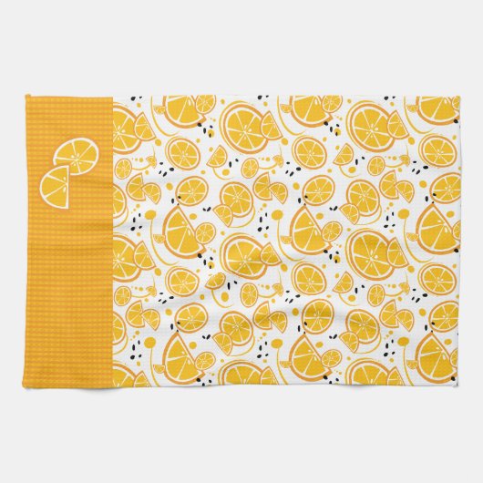 Tropische Sinaasappels plakjes Wedges Citrus Summe Theedoek (Horizontaal)